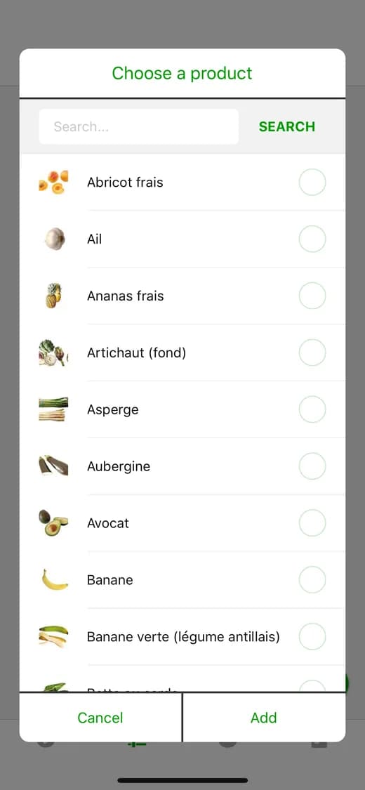 Screenshot of the D2M app (3/3)