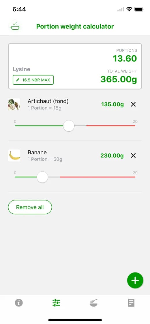 Screenshot of the D2M app (2/3)