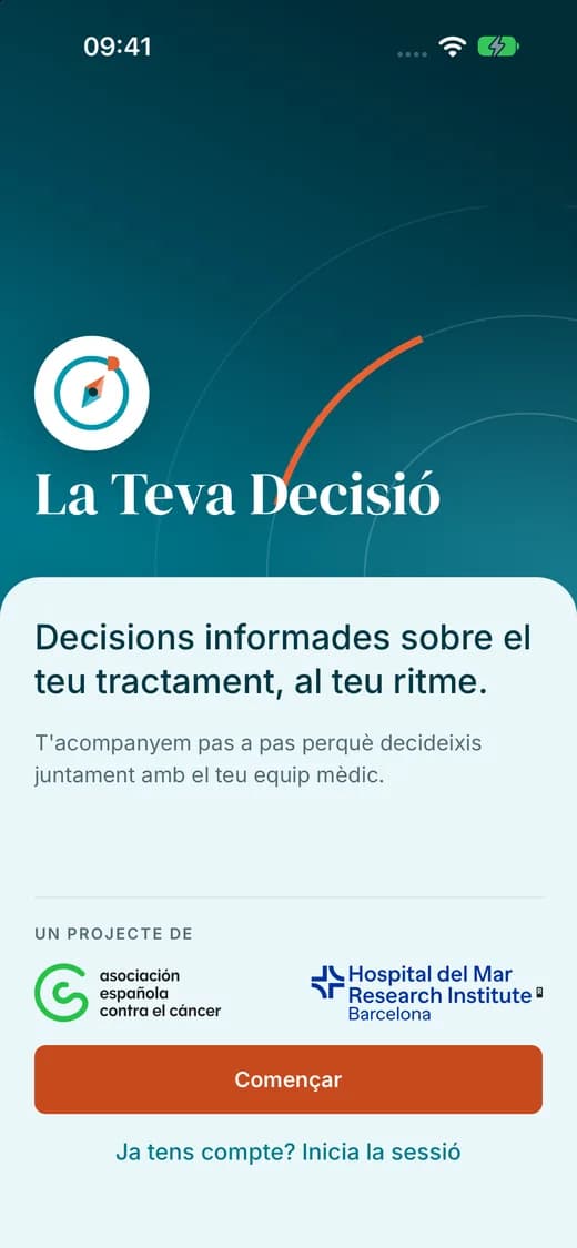 Screenshot of the Your Decision app (2/3)