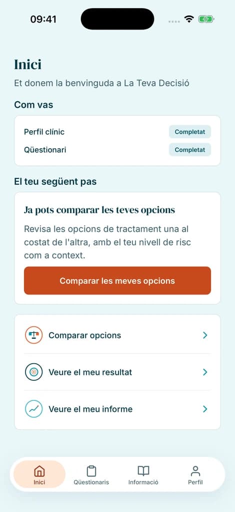 App Your Decision: inici per a pacients